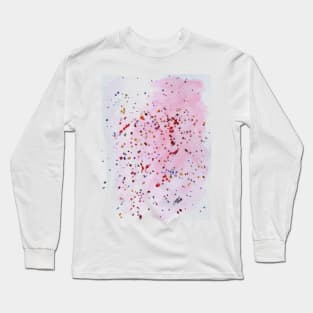 Art Doodle No. 41 Pink Splatter Long Sleeve T-Shirt